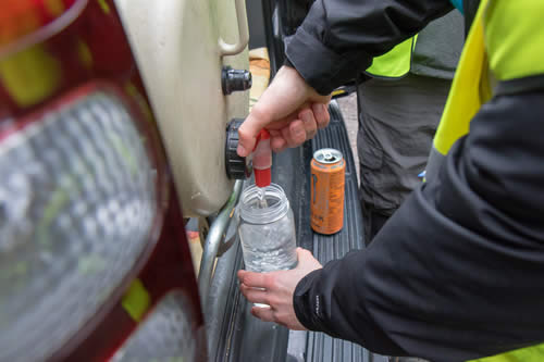 Refilling at a checkpoint